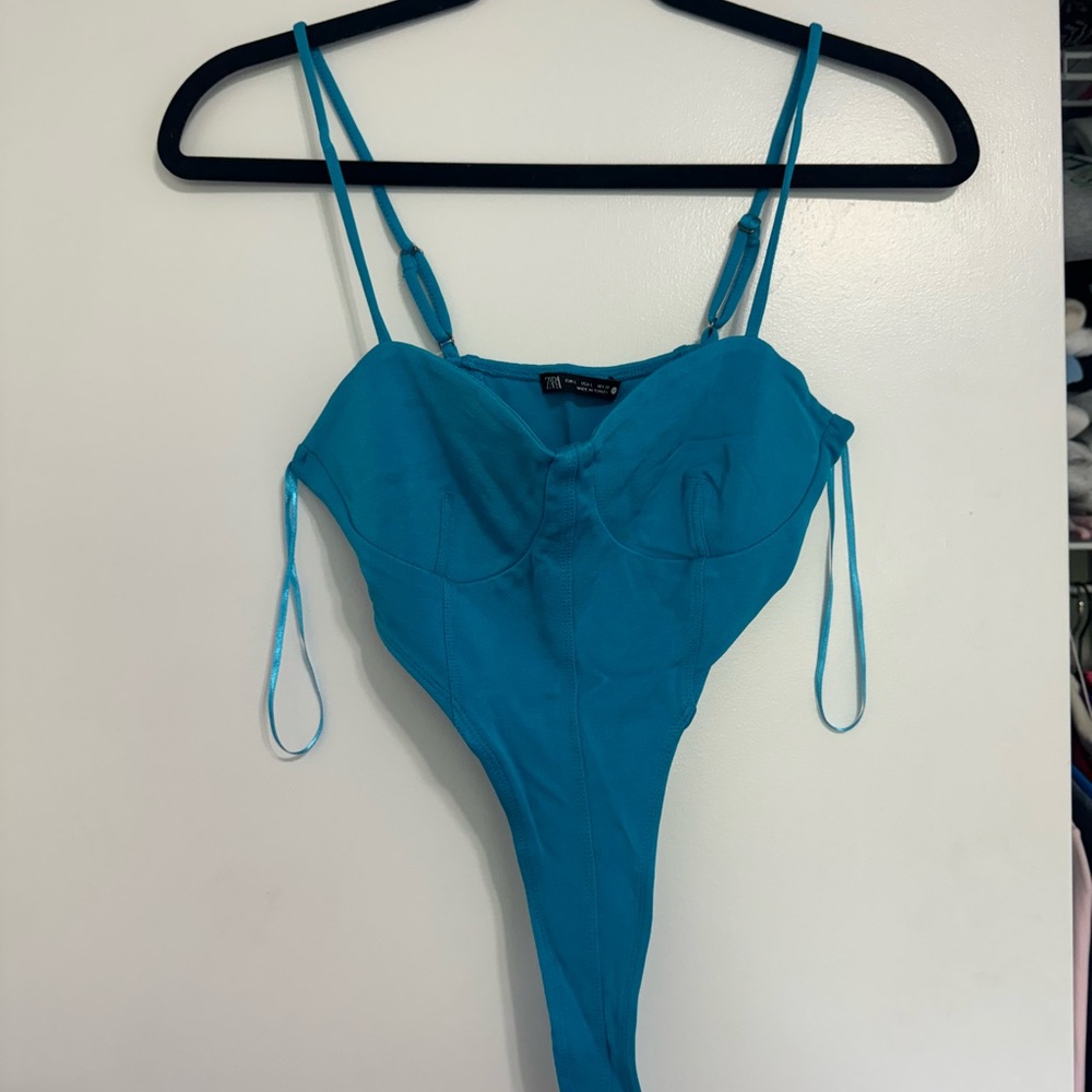 Zara Turquoise Bodysuit with Straps